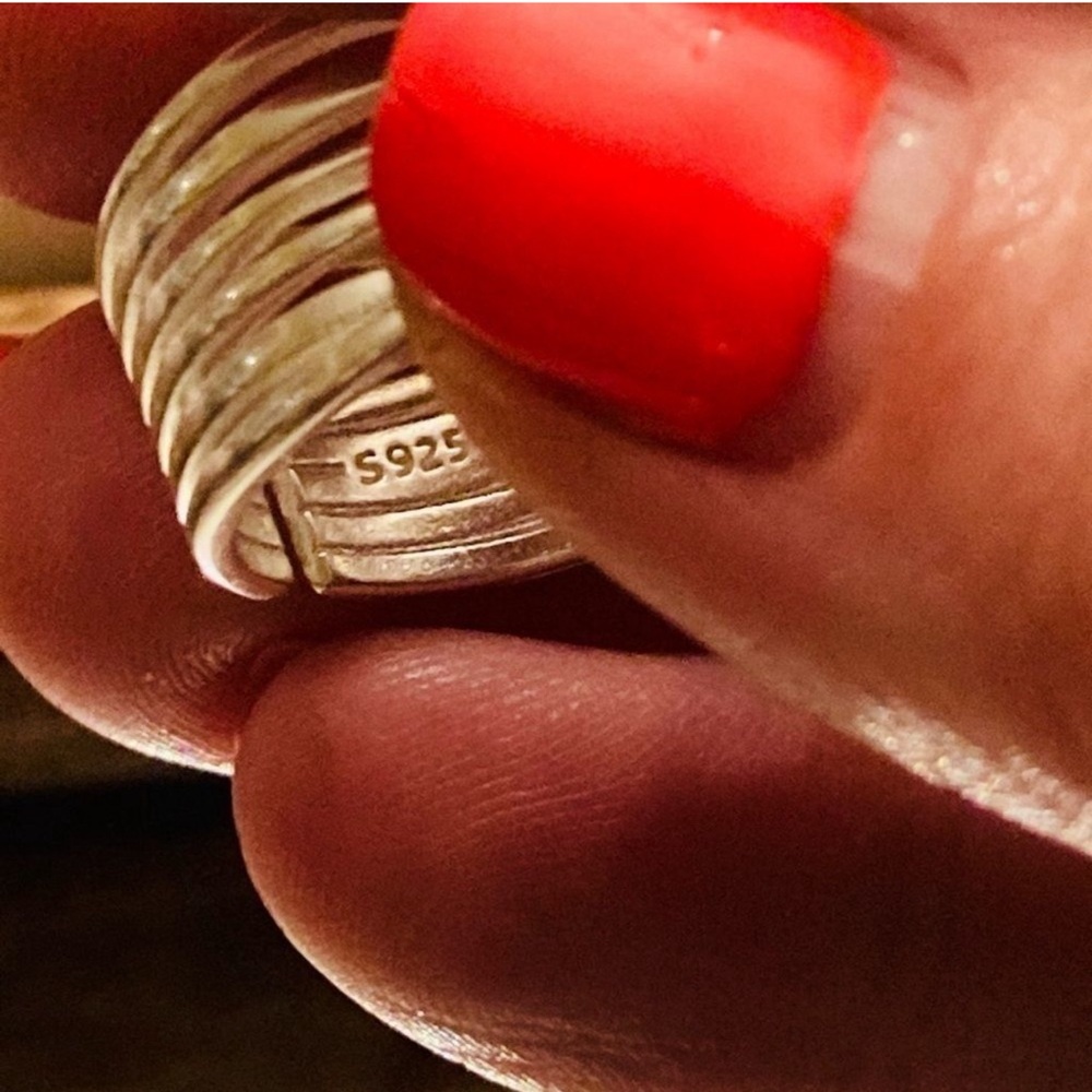 925 Sterling Silver Simplistic Ring - image 3